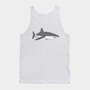 Artwork of a Great White Shark I Tank Top